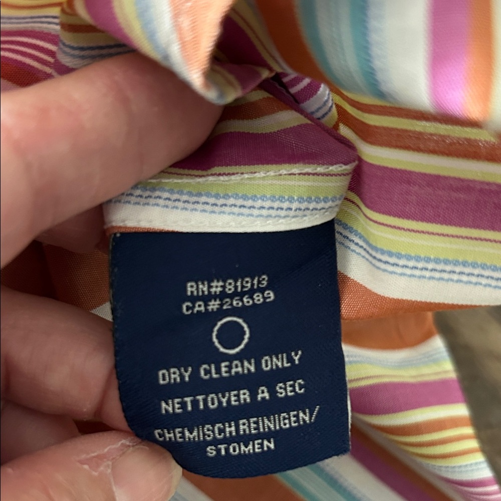 Like new - ROBERT GRAHAM Colorful Striped & Floral Patterned Button Down Shirt - Picture 4 of 9
